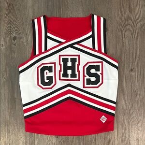 Red and White Cheerleader Costume Top